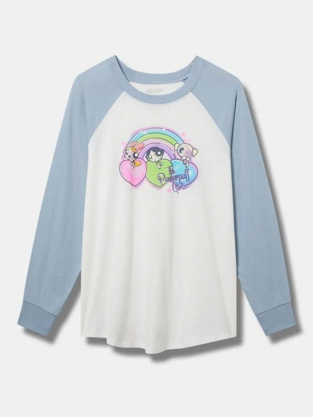 torrid size 2 Raglan Graphic Tee - Light Blue & White - Picture 1 of 5